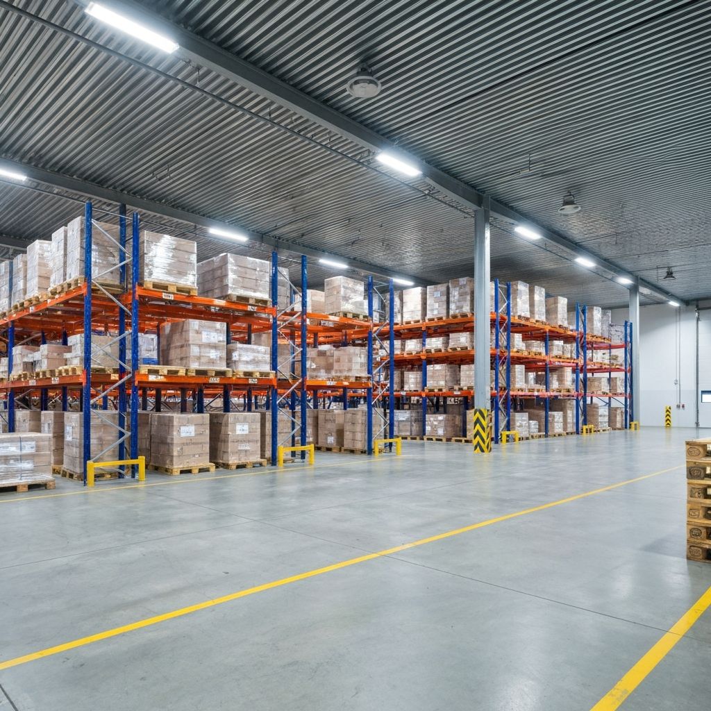 Cargo Lane Pro warehouse operations with organized inventory and distribution
